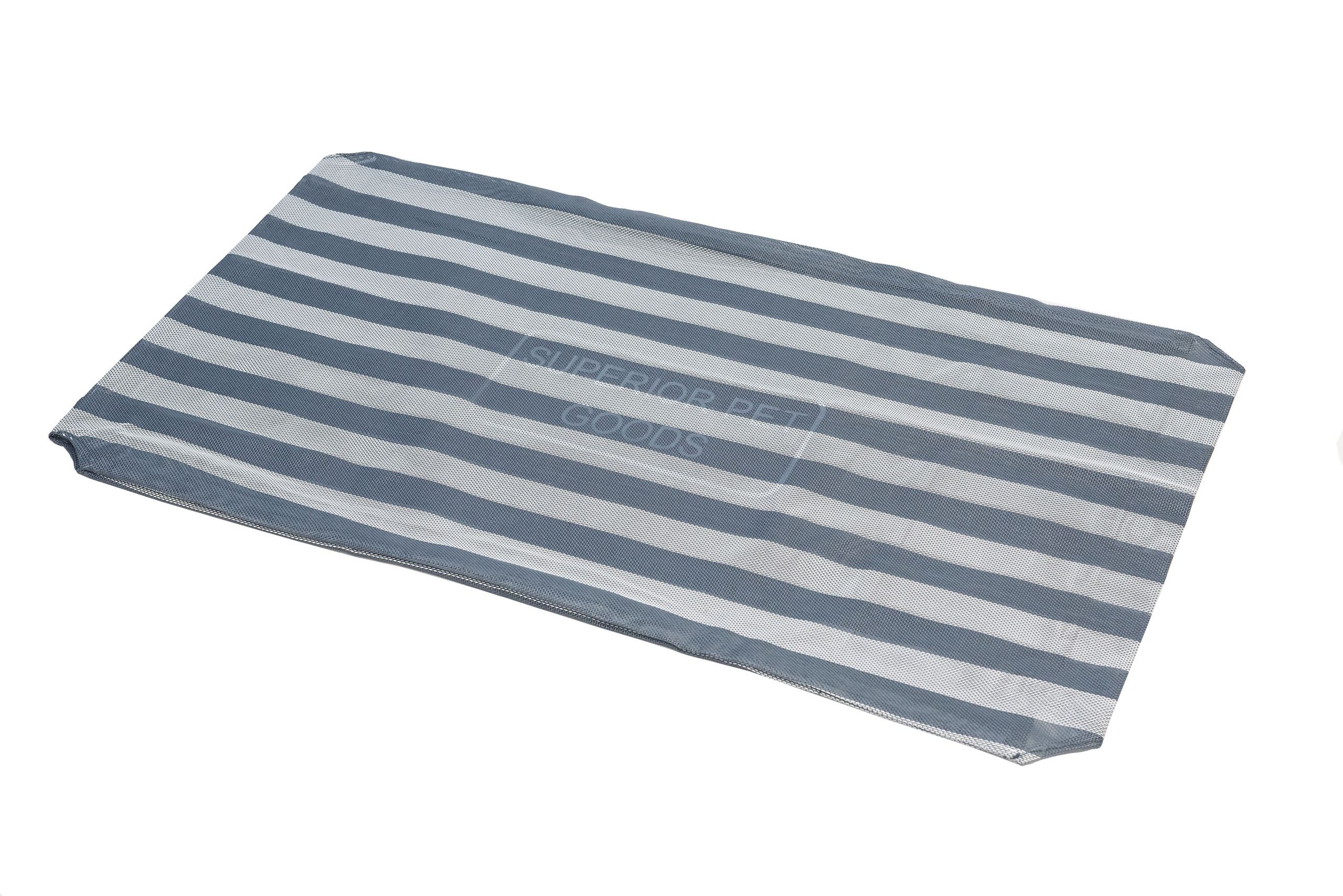 Heavy Duty FleaFree Dog Bed Cover Grey & White Stripe Superior Pet Goods