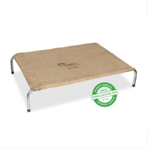 Superior Pet Goods Raised Steel Hessian Dog Bed
