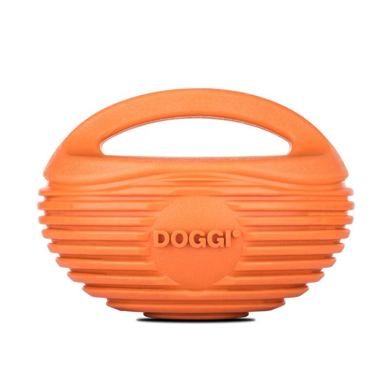 Rugby ball shaped dog toy by Doggi Catch and Carry