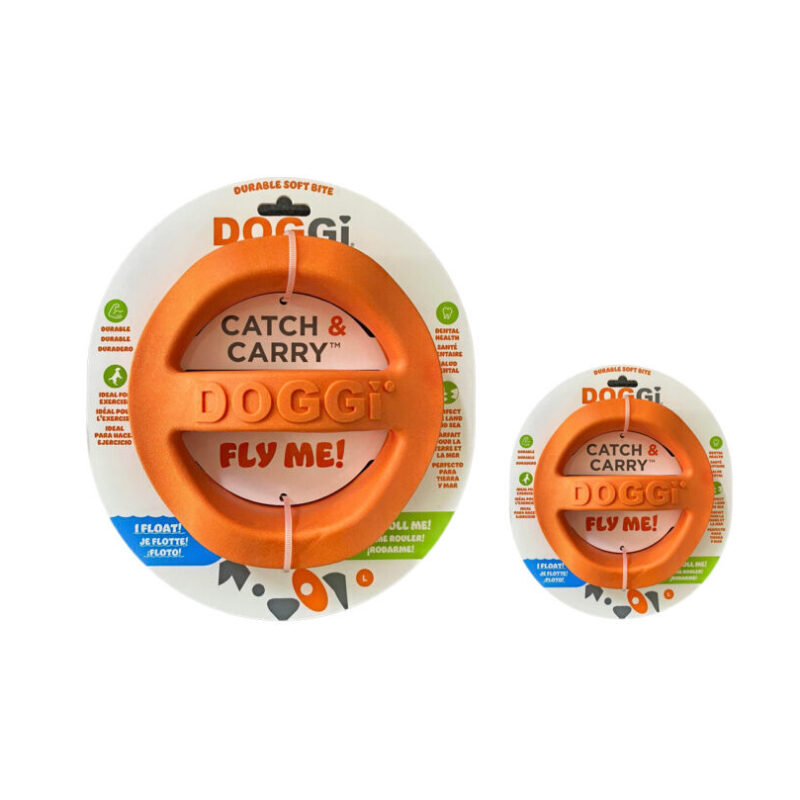 Doggi float n fly frisbee in packaging