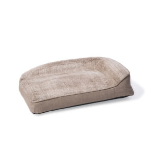 The Snugside Crate Bed in puppacino photographed on an angle