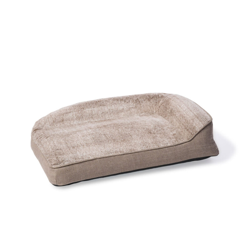 The Snugside Crate Bed in puppacino photographed on an angle