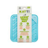 Katti lick mat in blue fish design in packaging
