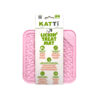 Katti cat lick mat in pink hearts design in packaging