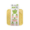 Katti cat lick mat in fun yellow heart design in packaging